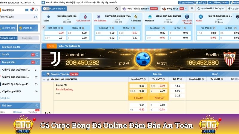 Cá cược bóng đá online đảm bảo an toàn