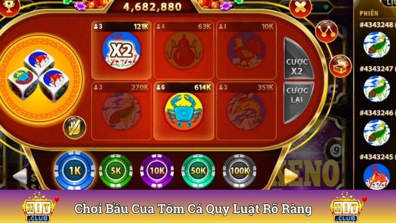 Chơi Bầu Cua Tôm Cá với quy luật rõ ràng