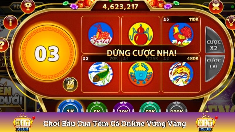 Chơi Bầu Cua Tôm Cá online uy tín vững vàng
