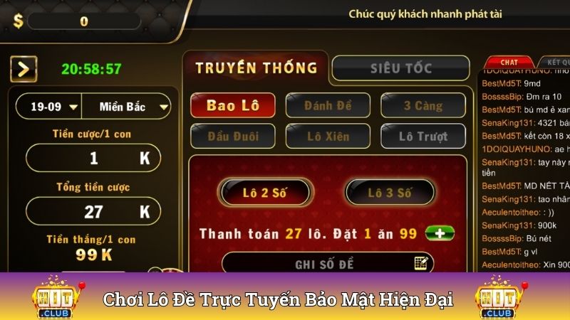 Chơi lô đề trực tuyến với công nghệ bảo mật hiện đại