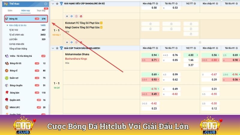 Cược bóng đá Hitclub với hệ thống giải đấu lớn nhỏ trên thế giới