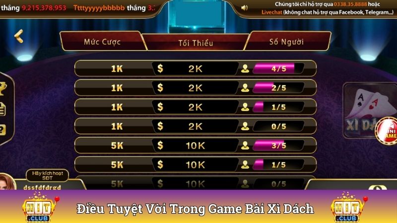 Khám phá điều tuyệt vời trong game bài Xì Dách Hitclub