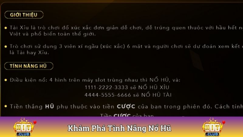 Khám phá tính năng nổ hũ với tiền thưởng hàng tỷ đồng đang chờ đón