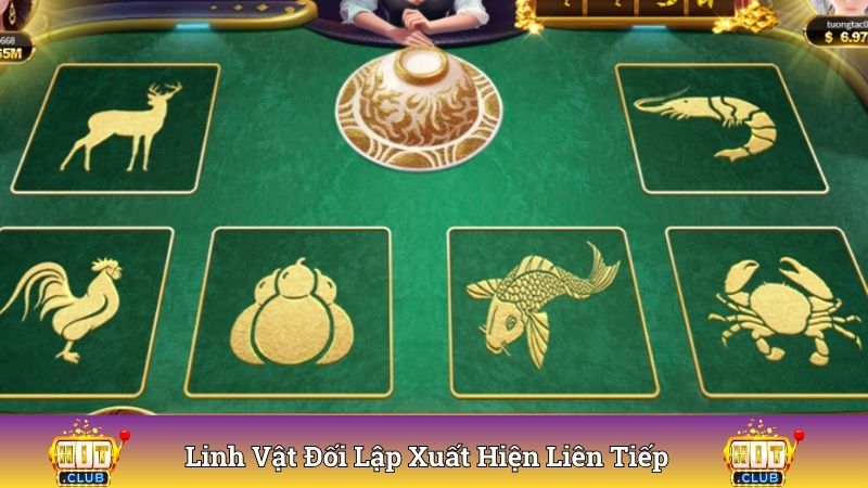 Linh vật đối lập có thể xuất hiện liên tiếp