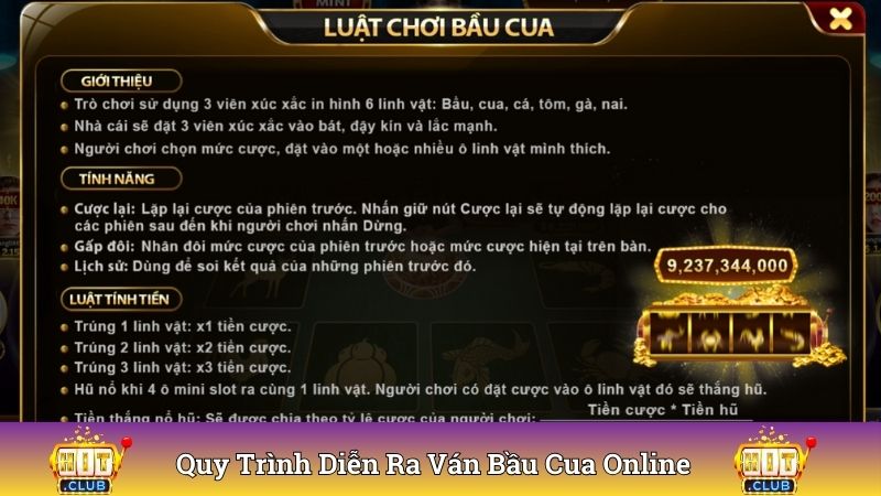 Quy trình diễn ra một ván Bầu Cua Online minh bạch