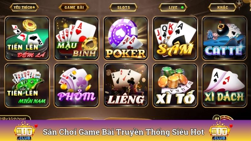 Sân chơi game bài truyền thống siêu hot