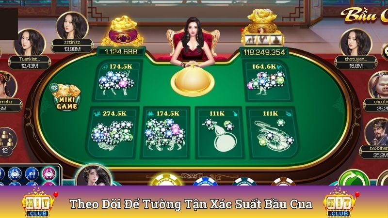 Theo dõi để tường tận xác suất bầu cua 