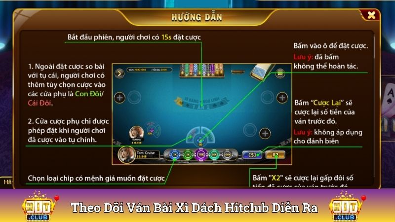 Theo dõi ván cược Xì Dách Hitclub diễn ra theo quy luật đơn giản dễ hiểu nhất